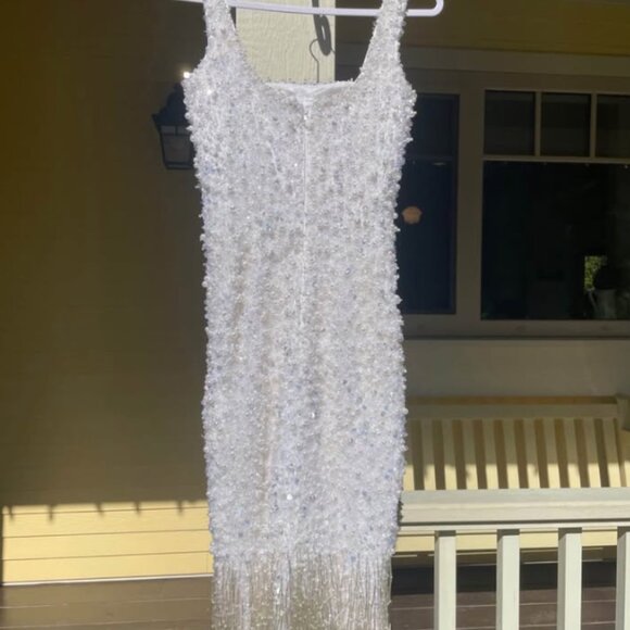 Albina Dyla Beaded White Dress - Picture 3 of 3